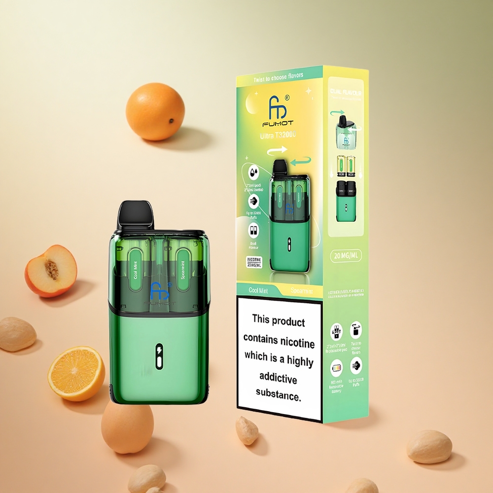Hűvös Menta - Spearmint Fumot Ultra T32000 32000 Puffs Hungary Wholesale Mesh Coil