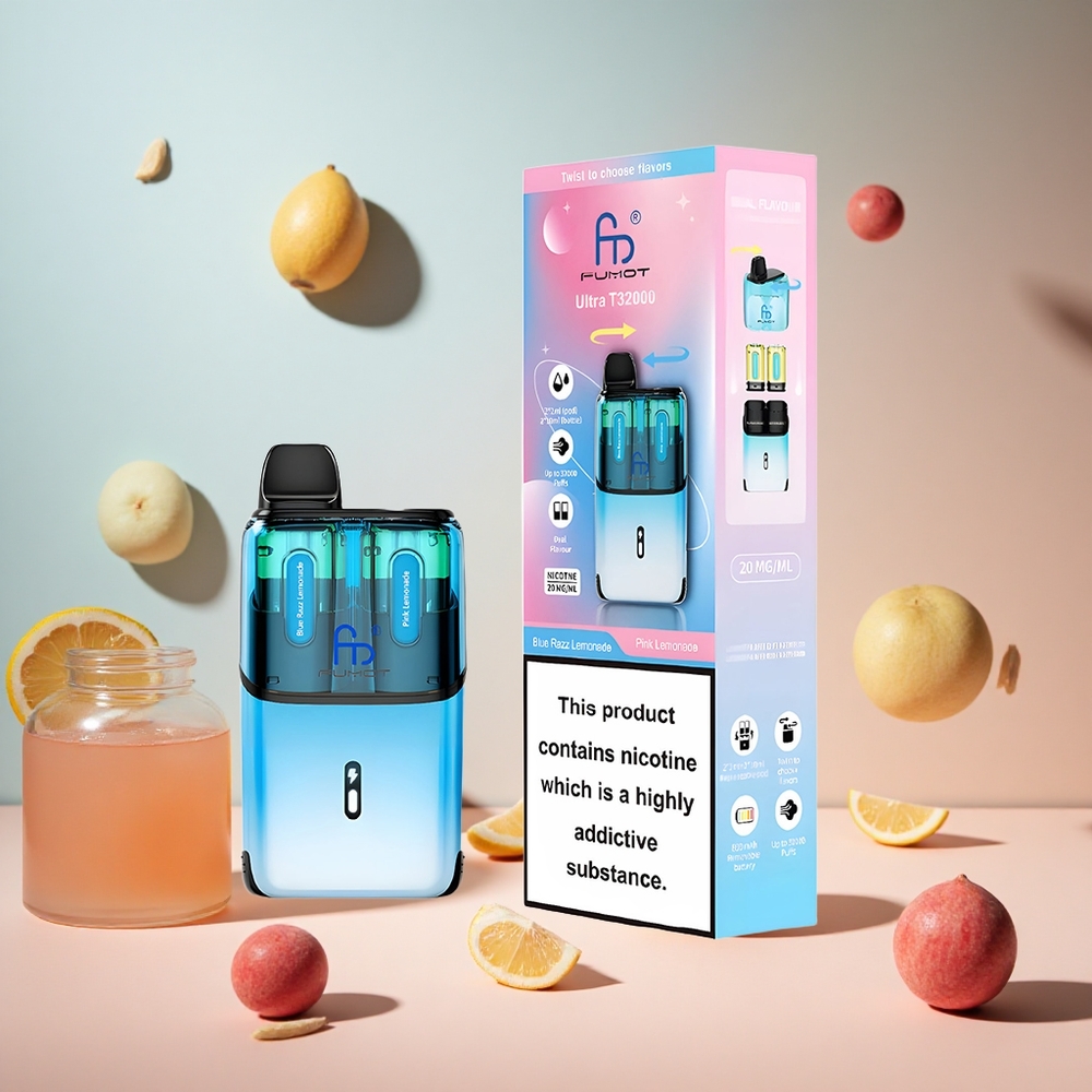 Kék Málna Limonádé + Rózsaszín Limonádé Fumot Ultra T32000 32000 Belső Elszívás hungary wholesale Type-C Gyorstöltés