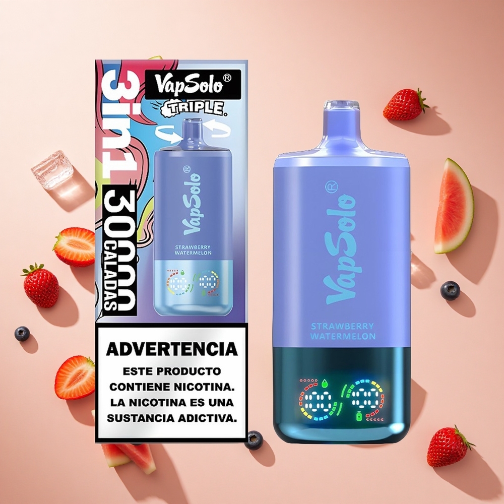 Eper Dinnye & Áfonya Jég VapSolo Triple 30000 Puffs hungary wholesale 40ml