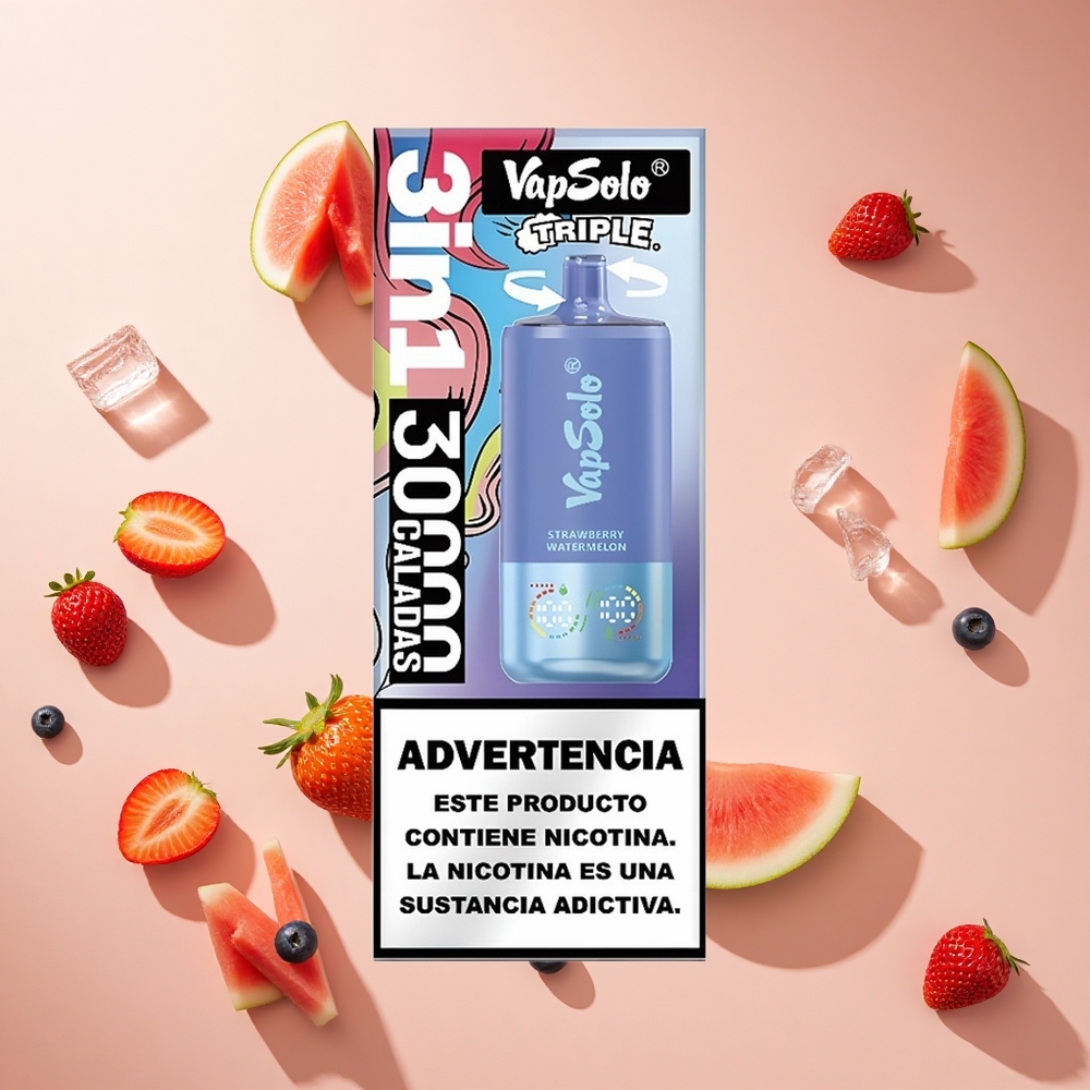 Eper Dinnye & Áfonya Jég VapSolo Triple 30000 Puffs hungary wholesale 40ml