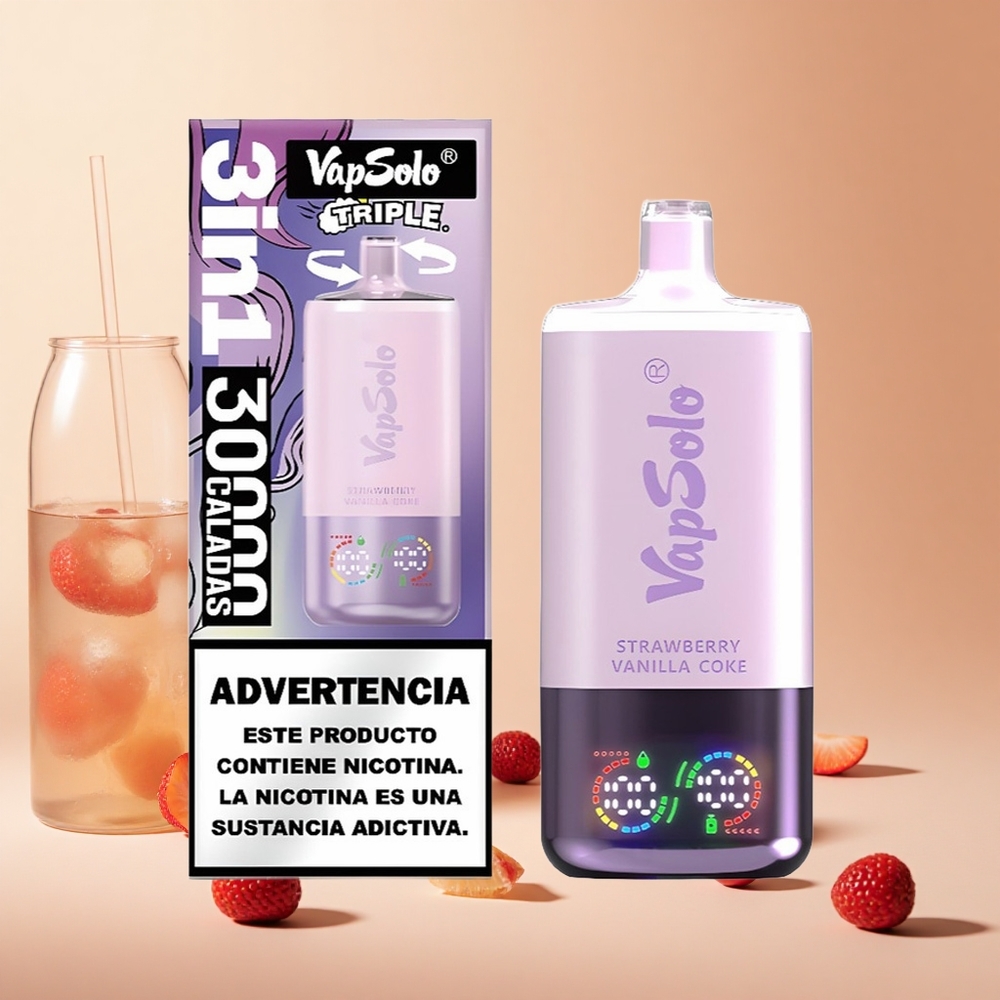Eper Vanília Kóla VapSolo Triple 30000 Puffs hungary wholesale 40ml
