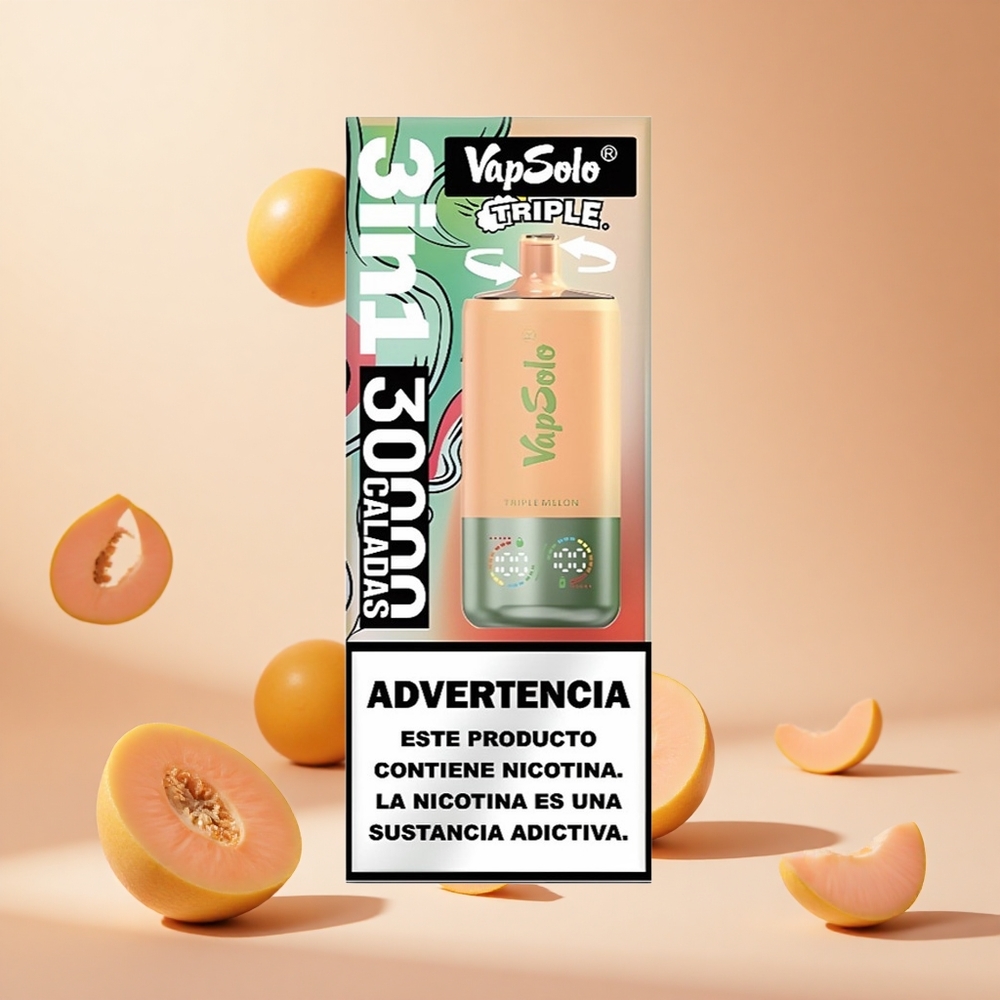 Hármas Sárgadinnye VapSolo Triple 30000 Puffs hungary wholesale 40ml e-folyadék