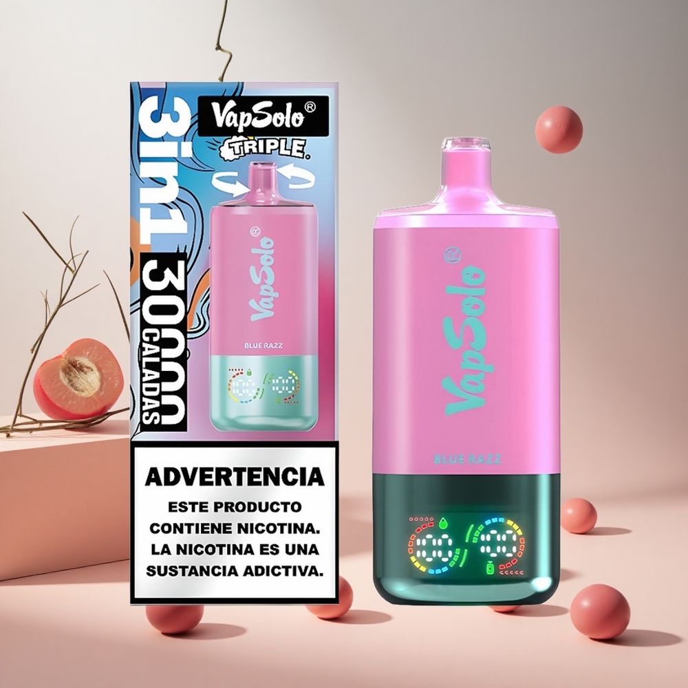 Kék Málna VapSolo Triple 30000 Puffs hungary wholesale 40ml e-folyadék