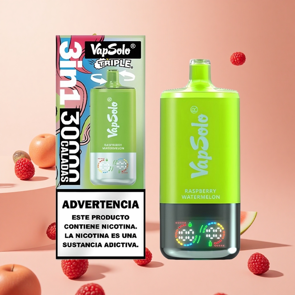 Málna Görögdinnye VapSolo Triple 30000 Puffs hungary wholesale 40ml e-folyadék