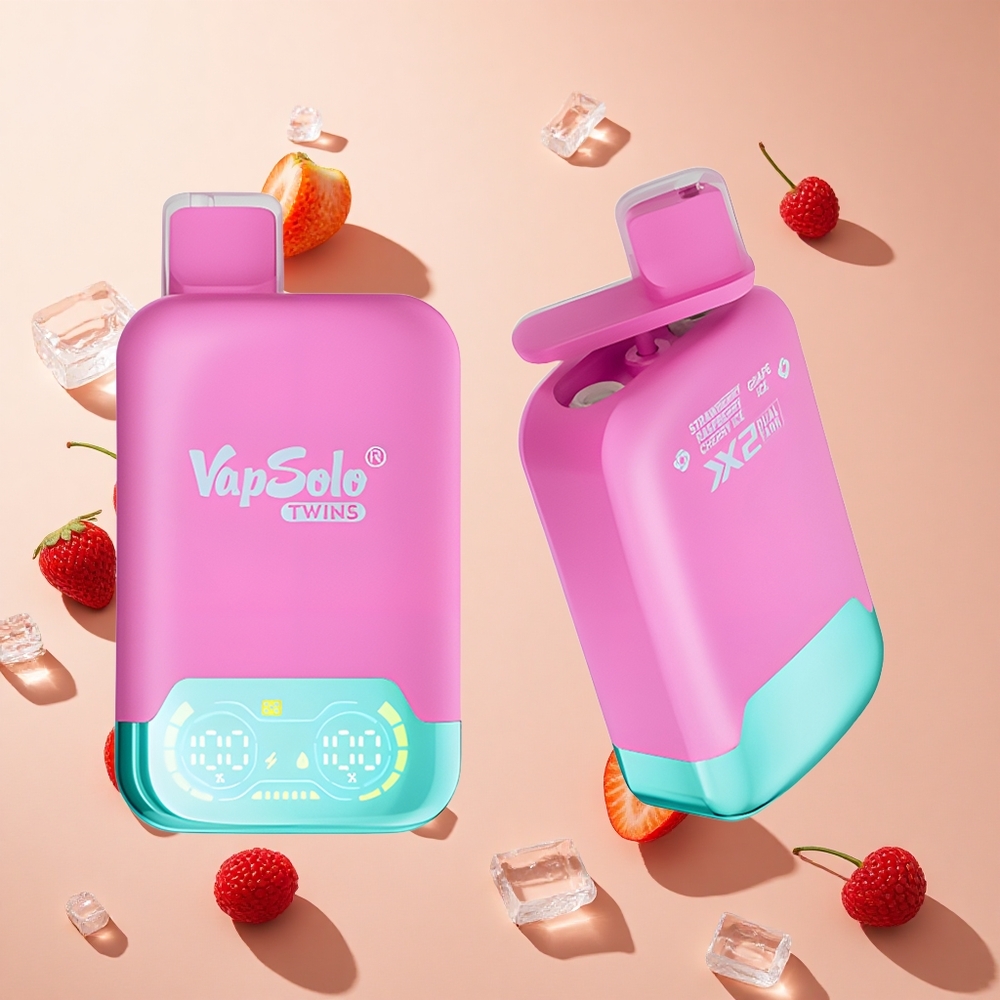 Eper Málna Cseresznye Jég & Szőlőjég Vapsolo Twins 20000 Puffs hungary wholesale Típus-C töltés