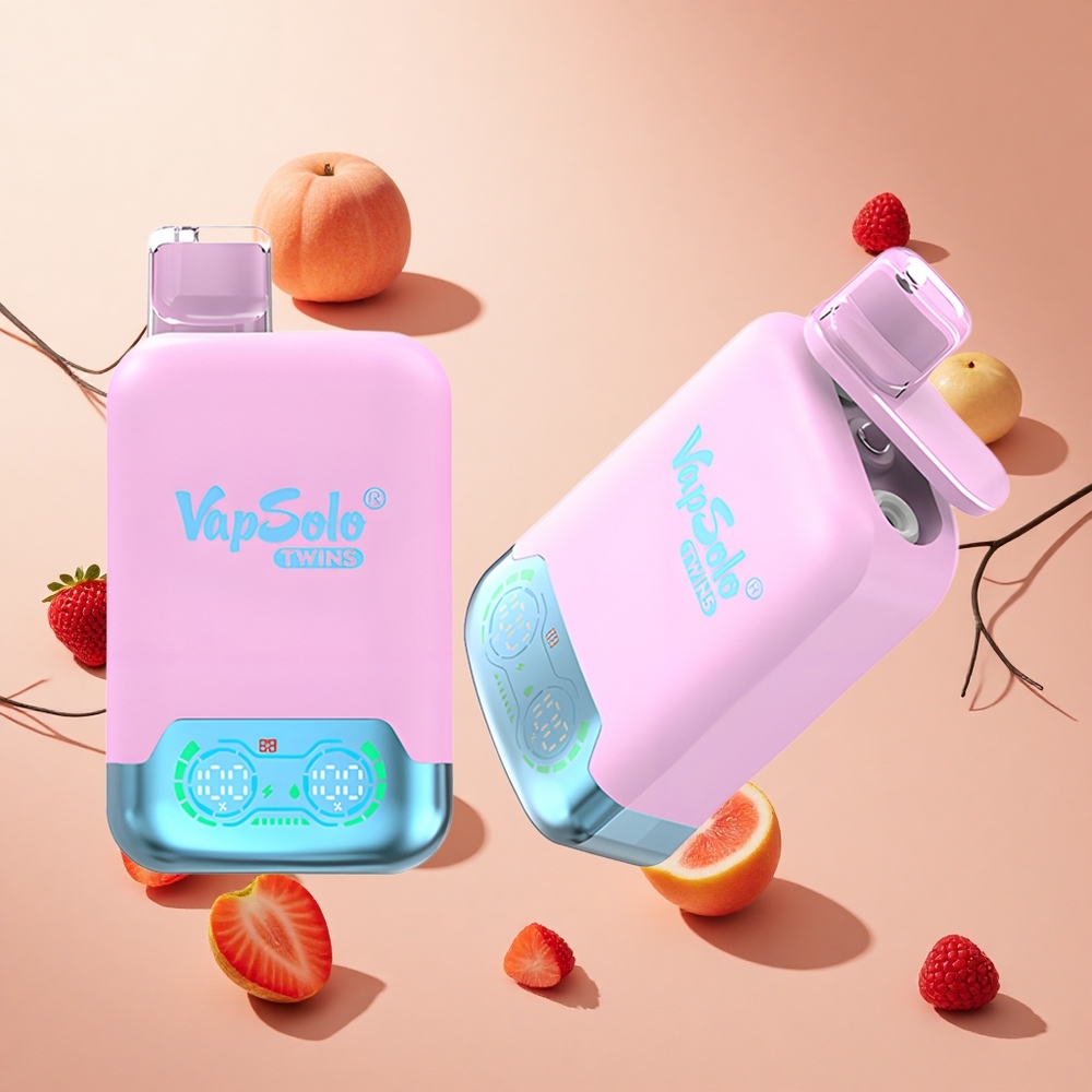 Fekete Jég Sárkánygyümölcs Eper & Málna Görögdinnye Vapsolo Twins 20000 Puffs hungary wholesale 40 ml