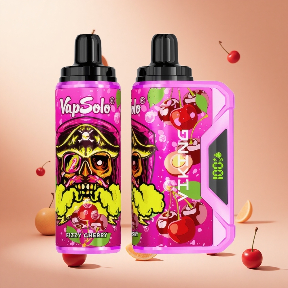 Buborékos Cseresznye VapSolo VIKING 12000 Puffs hungary wholesale Típus-C töltés