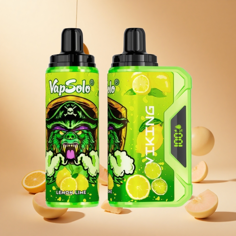 Citrom-Lime VapSolo VIKING 12000 Puffs Egyszerhasználatos E-cigaretta hungary wholesale Type-C