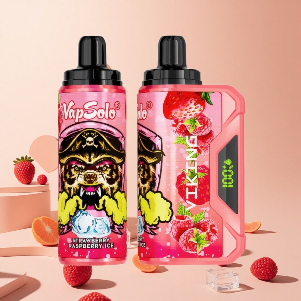 Eper Málna Jég VapSolo VIKING 12000 Puffs hungary wholesale Típus-C töltés