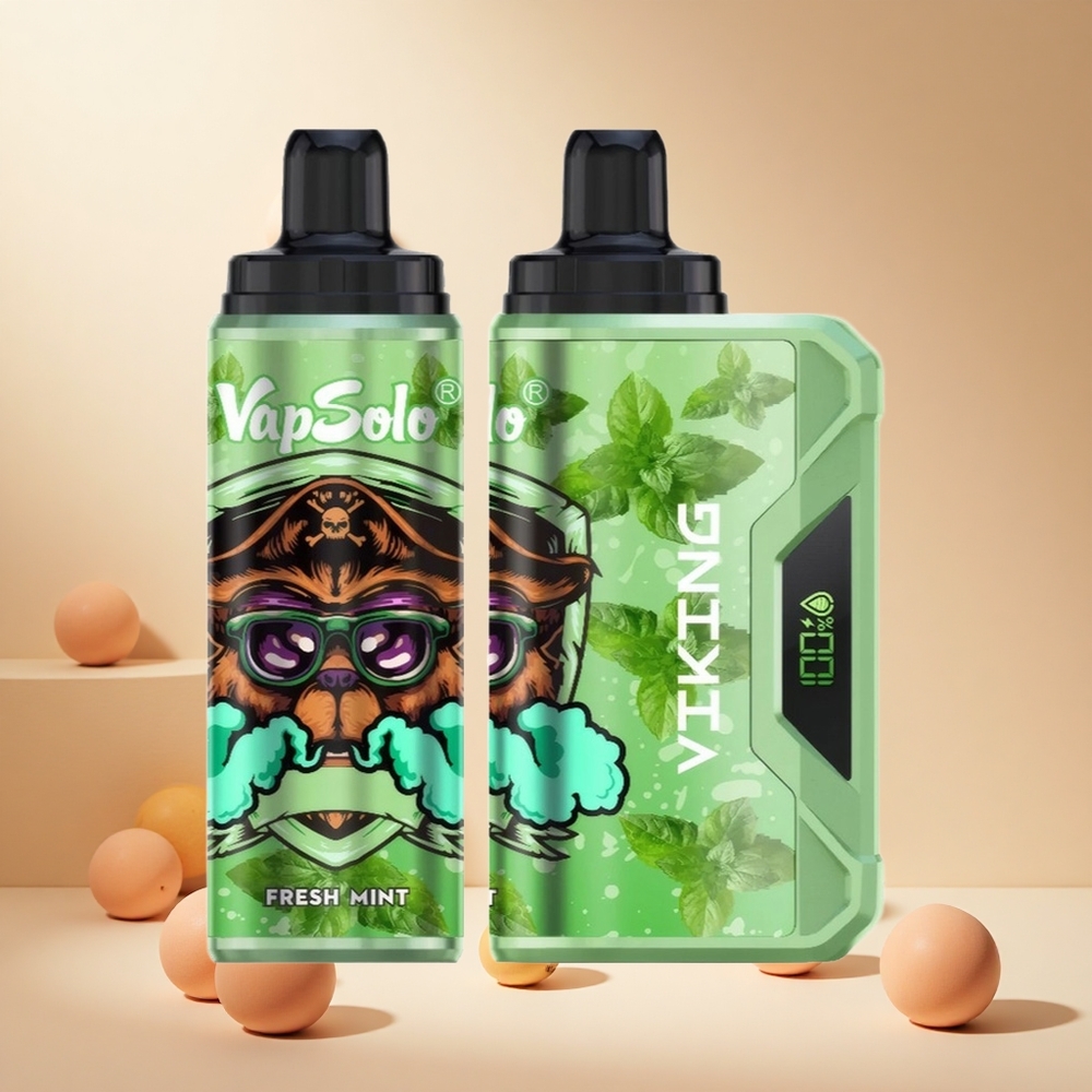 Friss Menta VapSolo VIKING 12000 Puffs Egyszerhasználatos E-Cigi hungary wholesale Típus-C töltéssel