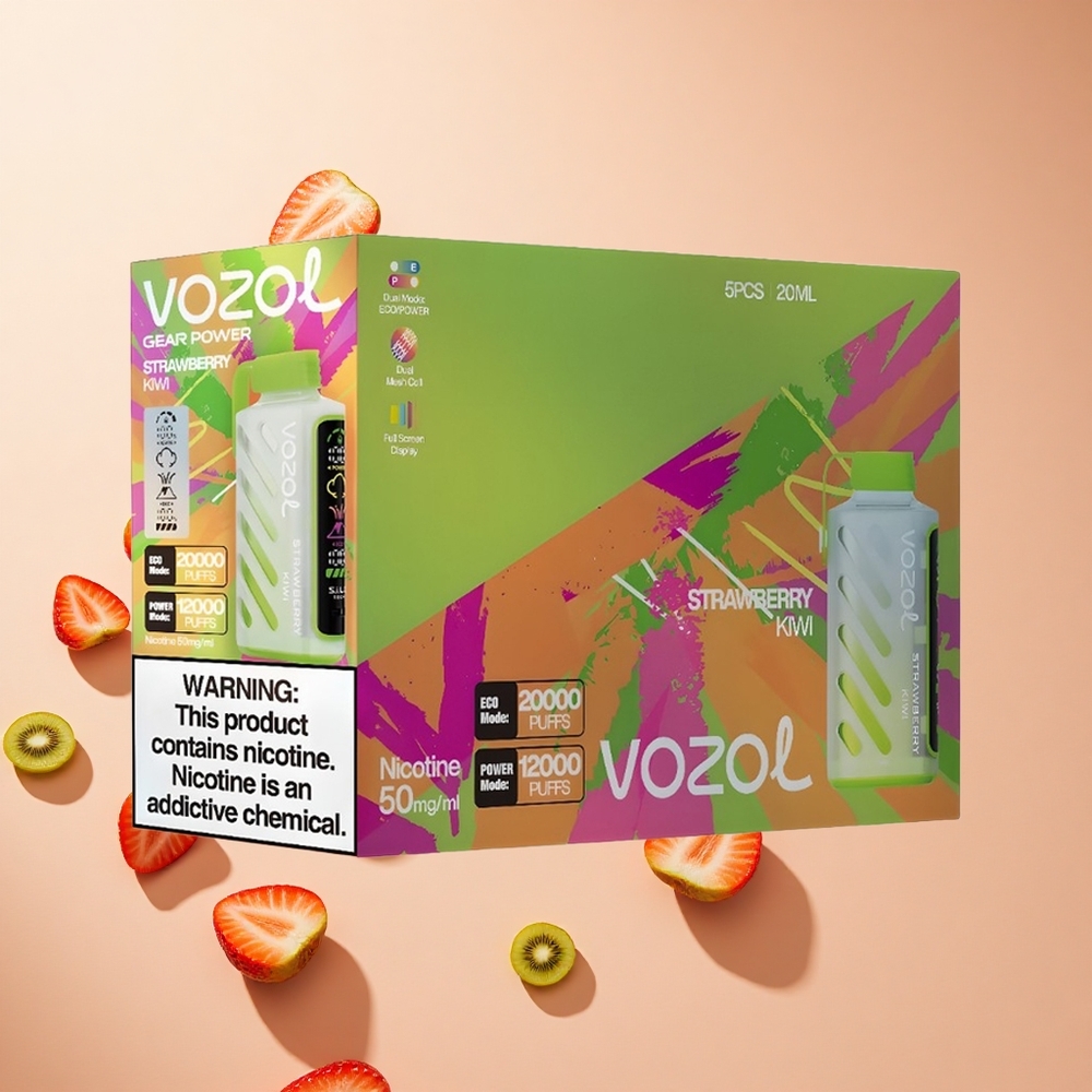 Eper-Kivi VOZOL Gear Power 20000 Puffs hungary wholesale Kettős Hálós Coil