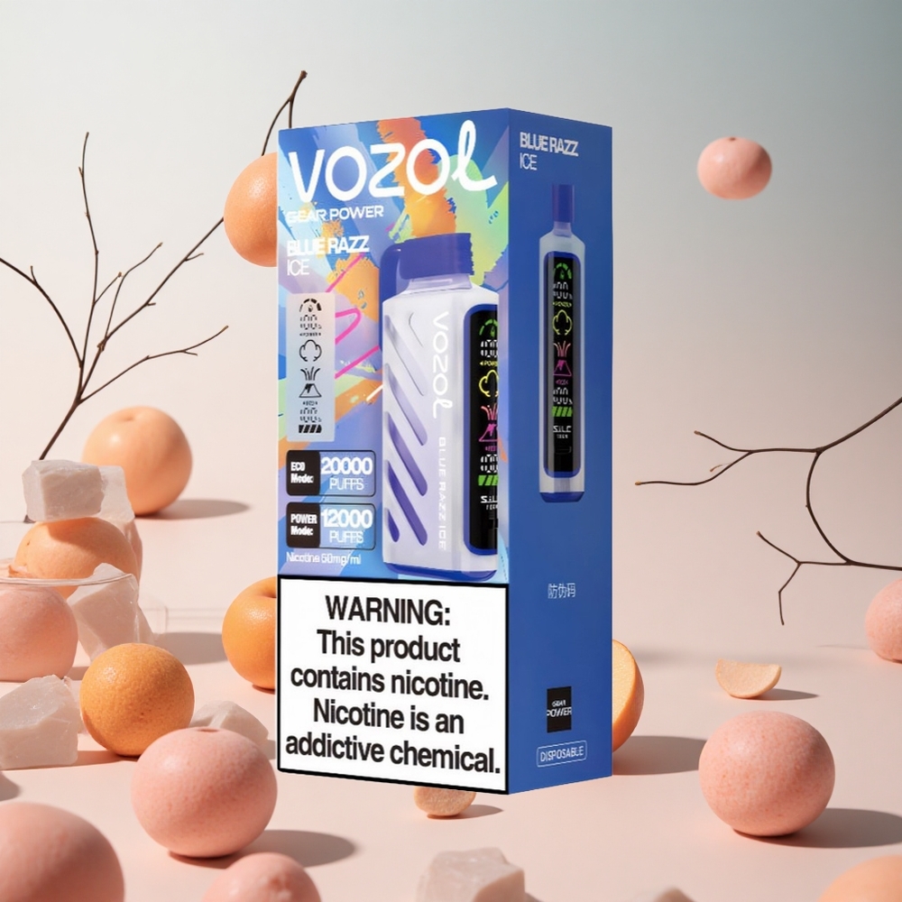 Kék Málna Jég VOZOL Gear Power 20000 Puffs hungary wholesale Dual Mesh Coil