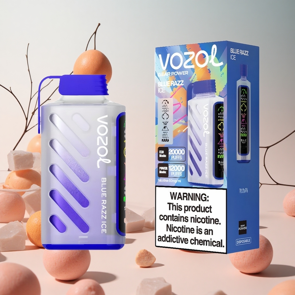 Kék Málna Jég VOZOL Gear Power 20000 Puffs hungary wholesale Dual Mesh Coil