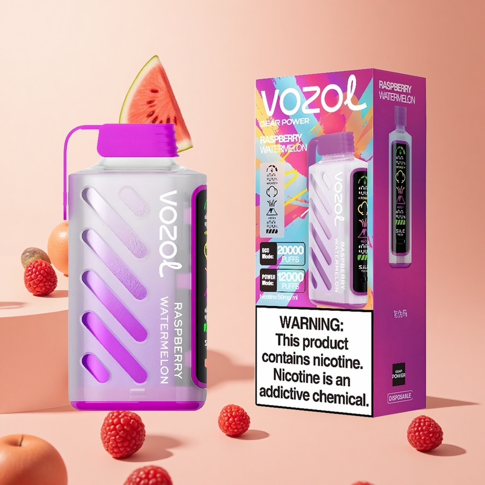 Málna Görénydinnye VOZOL Gear Power 20000 Puffs hungary wholesale Kettős Hálós Tekercs