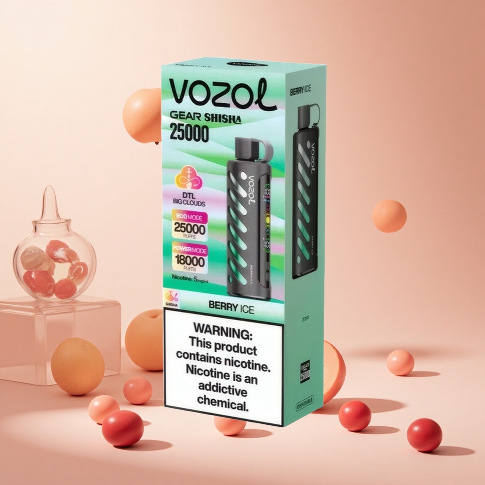 Bogyós Jég VOZOL Gear Shisha 25000 Puffs hungary wholesale Dual Mesh Dual Modes