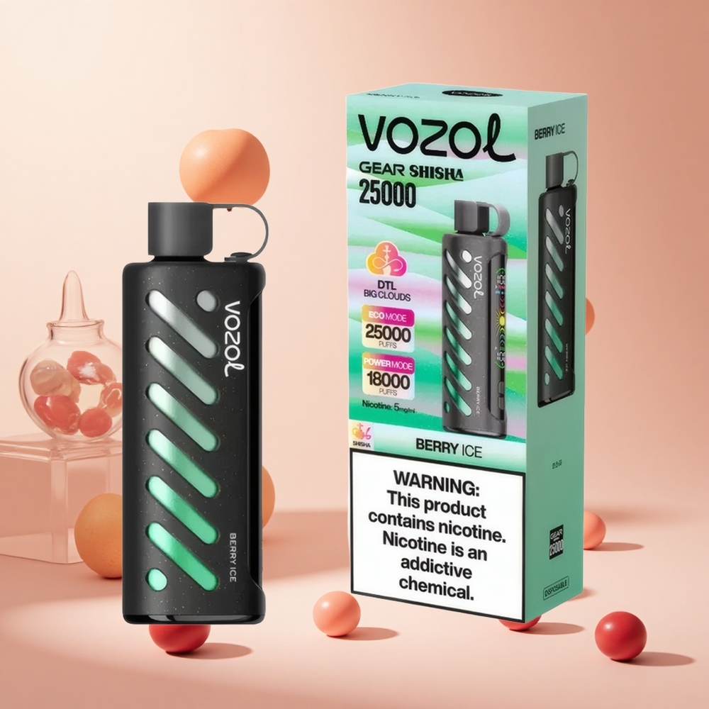 Bogyós Jég VOZOL Gear Shisha 25000 Puffs hungary wholesale Dual Mesh Dual Modes