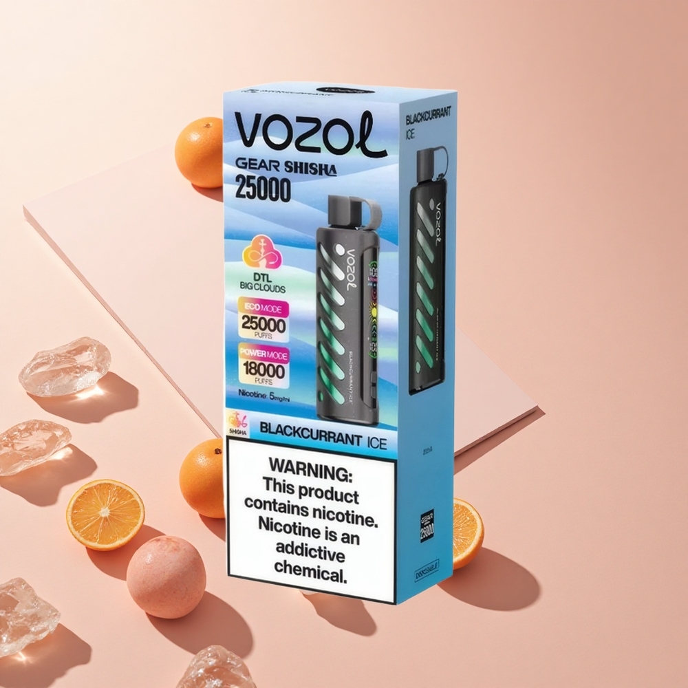Feketeribizli Jég VOZOL Gear Shisha 25000 Puffs hungary wholesale Dual Mesh Dual Modes