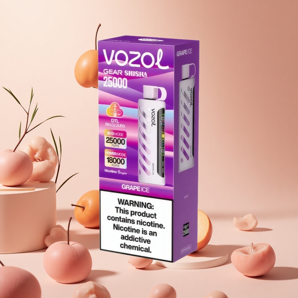 Szőlő Jég VOZOL Gear Shisha 25000 Puffs hungary wholesale Dual Mesh Mód