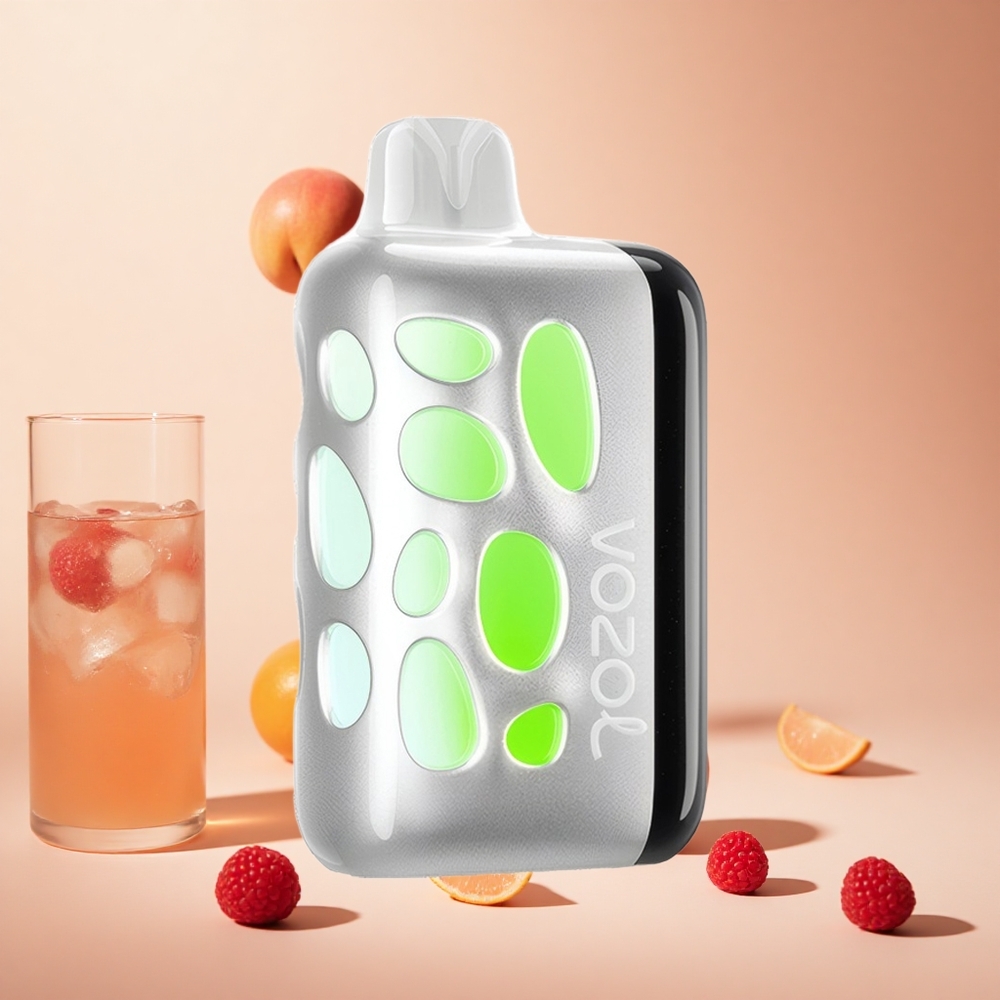 Barack Málna Limonádé VOZOL RAVE 40000 hungary wholesale 270 fokos Vibráns Fény Design 1000mAh